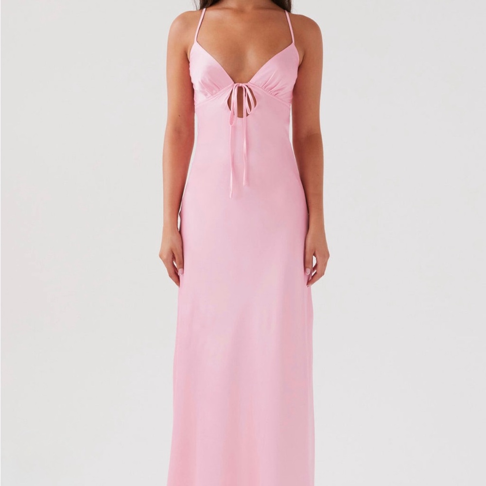Peppermayo Flora Satin Maxi Dress - Candy